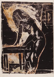 František Emler (1912 - 1992) - Dívčí akt u stolku