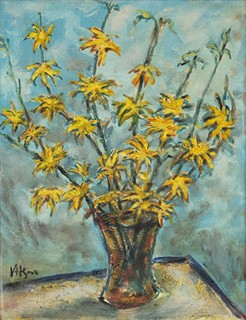 Václav Hejna (1914 - 1985) - Kytice žlutých květů ve váze