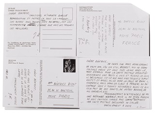Jiří Kolář (1914 - 2002) - Originální signovaná koláž s dokumentační fotokopií korespondence pro Béatrice Bizot