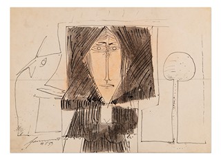 Richard Fremund (1928 - 1969) - Žena v šátku