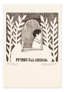 Vladimír Komárek (1928 - 2002) - Tři Ex libris Dr. Ivan Hrdina