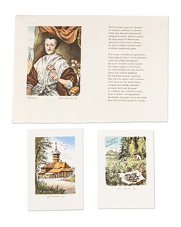 Jiří Bouda (1934 - 2015) - Dva ex libris a jedna novoročenka