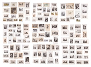 Grafikové 19. století - Konvolut 150 ks listů s vedutami a krajinami (Švýcarsko, Německo, Tyrolsko)
