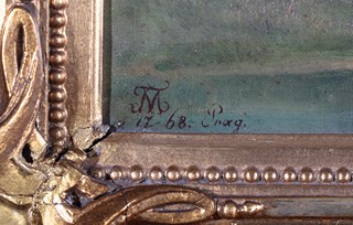 Monogramista TM (středoevropský / pražský krajinář 2. poloviny 19. století) - Pohled na zámeček