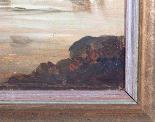 A. Boudin - Pobřeží s rybářskými loděmi