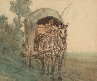 Antonín Waldhauser (1835 - 1913) - Vozka s povozem