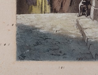 Robert Jakob Bock (1896 - 1943) - Er kommt (předloha Carl Spitzweg)