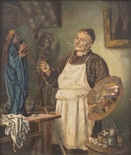 Eduard von Grützner (podle) - V ateliéru