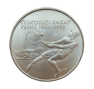 Stříbrná 500 Koruna 1993 Československý tenis