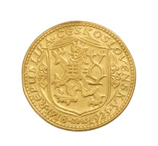 Číslovaný svatováclavský dukát 1923