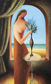 Girl near the window