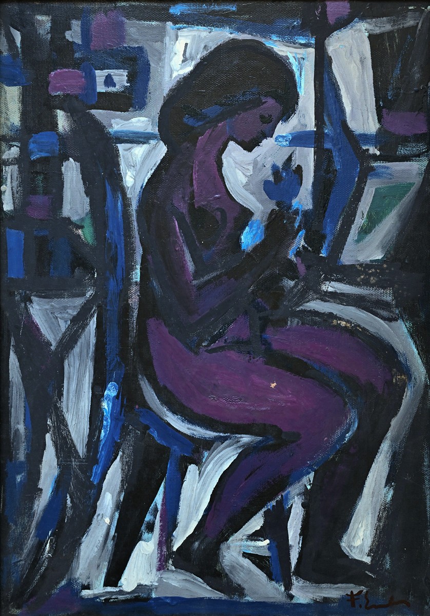 František Emler (1912-1992) - Sedící dívka
