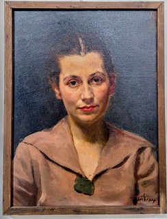 Vladimír Stříbrný (1905 - 1970) - Portrét paní Emlerové