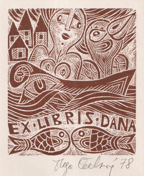 Olga Čechová (1925 - 2010) - Exlibris Dana
