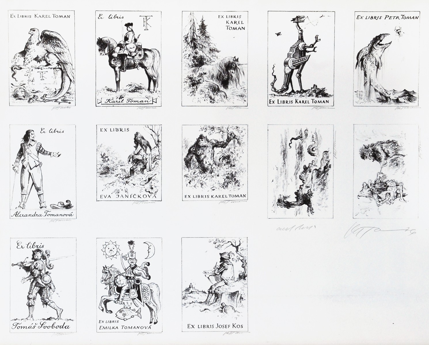 Karel Toman (1931 - 2000) - Exlibris