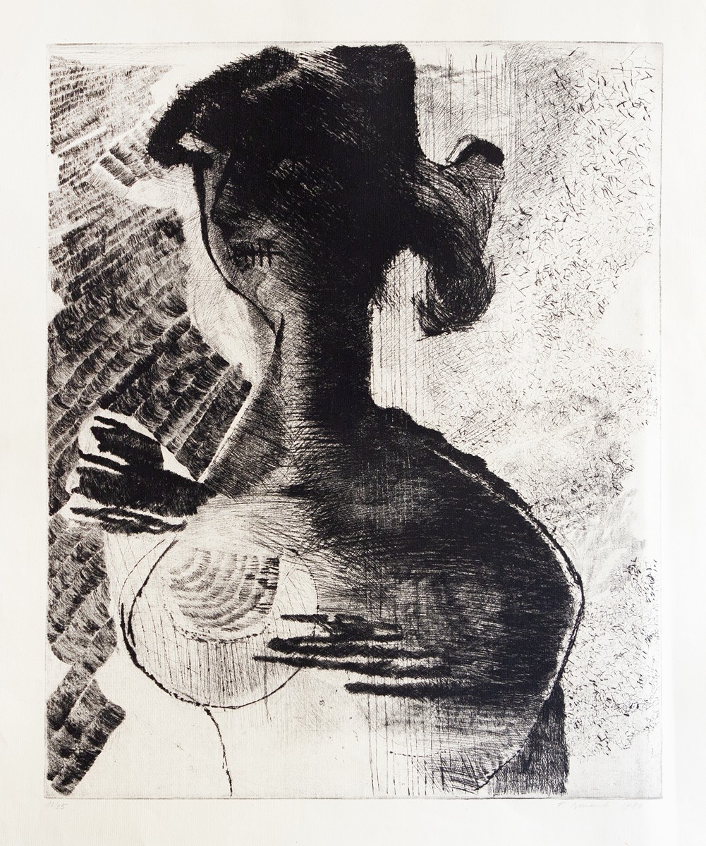 František Burant (1924 - 2001) - Žena s drdolem