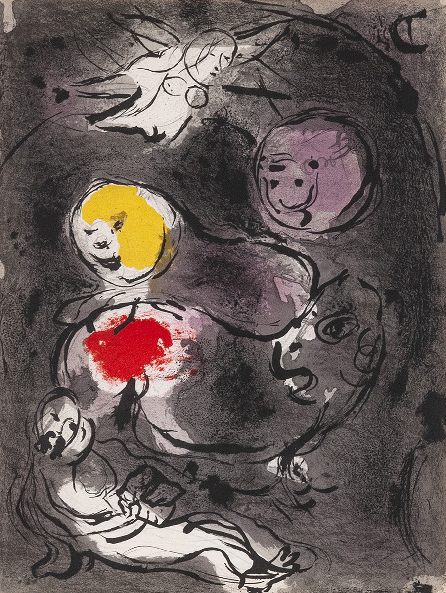 Marc Chagall (1887 - 1985) - Prorok Daniel v jámě lvové