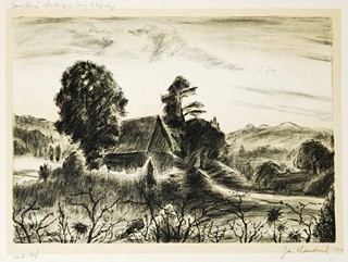 Jan Rambousek (1895 - 1976) - Opuštěné chalupy (Motiv z Lužických hor)
