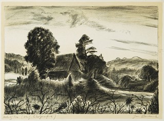 Jan Rambousek (1895 - 1976) - Opuštěné chalupy (Motiv z Lužických hor)