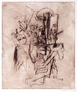 Josef Jíra (1929 - 2005) - Ukřižování s koněm