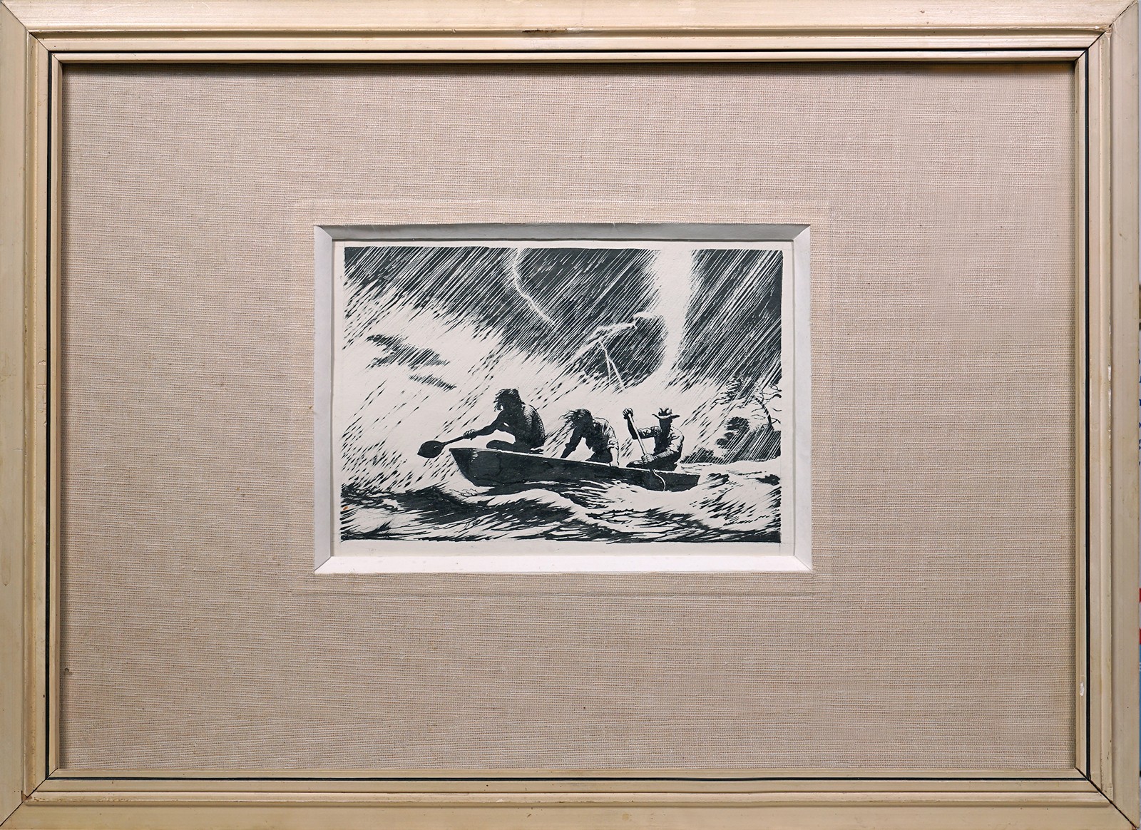 Zdeněk Burian (1905 - 1981) - Po řece Paraná - ilustrace pro časopis Tramp