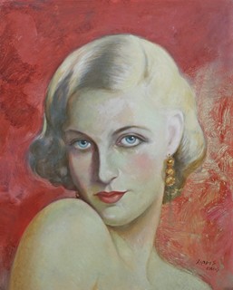 Jaroslav Veris (1900 - 1983) - Portrét ženy - Paris