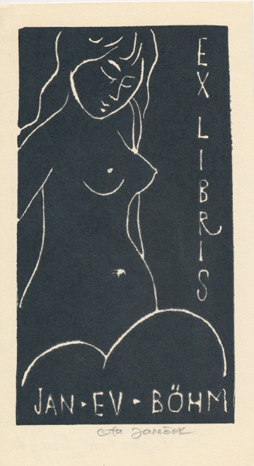 Ota Janeček (1919 – 1996) - Akt, ex libris
