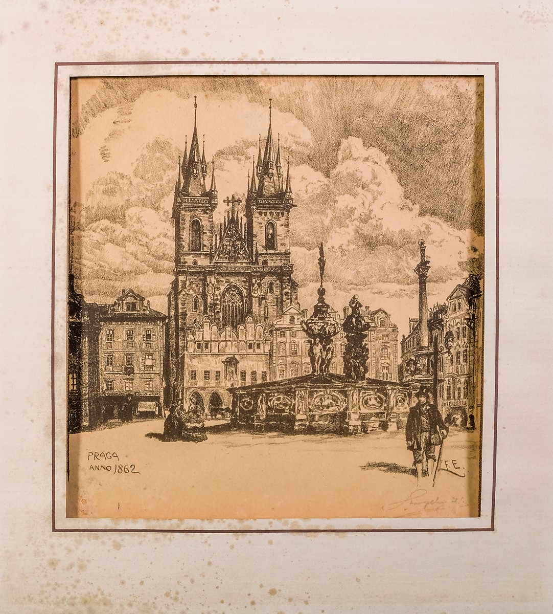 Ferdinand Engelmüller (1867-1924) - Týnský chrám – kostel Matky boží před Týnem v Praze