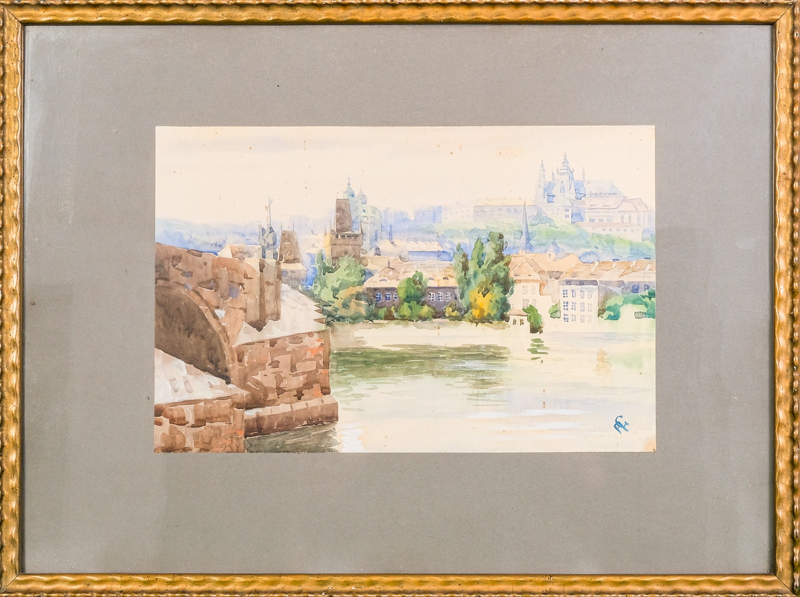 Autor neurčený - Karlův most a Pražský hrad