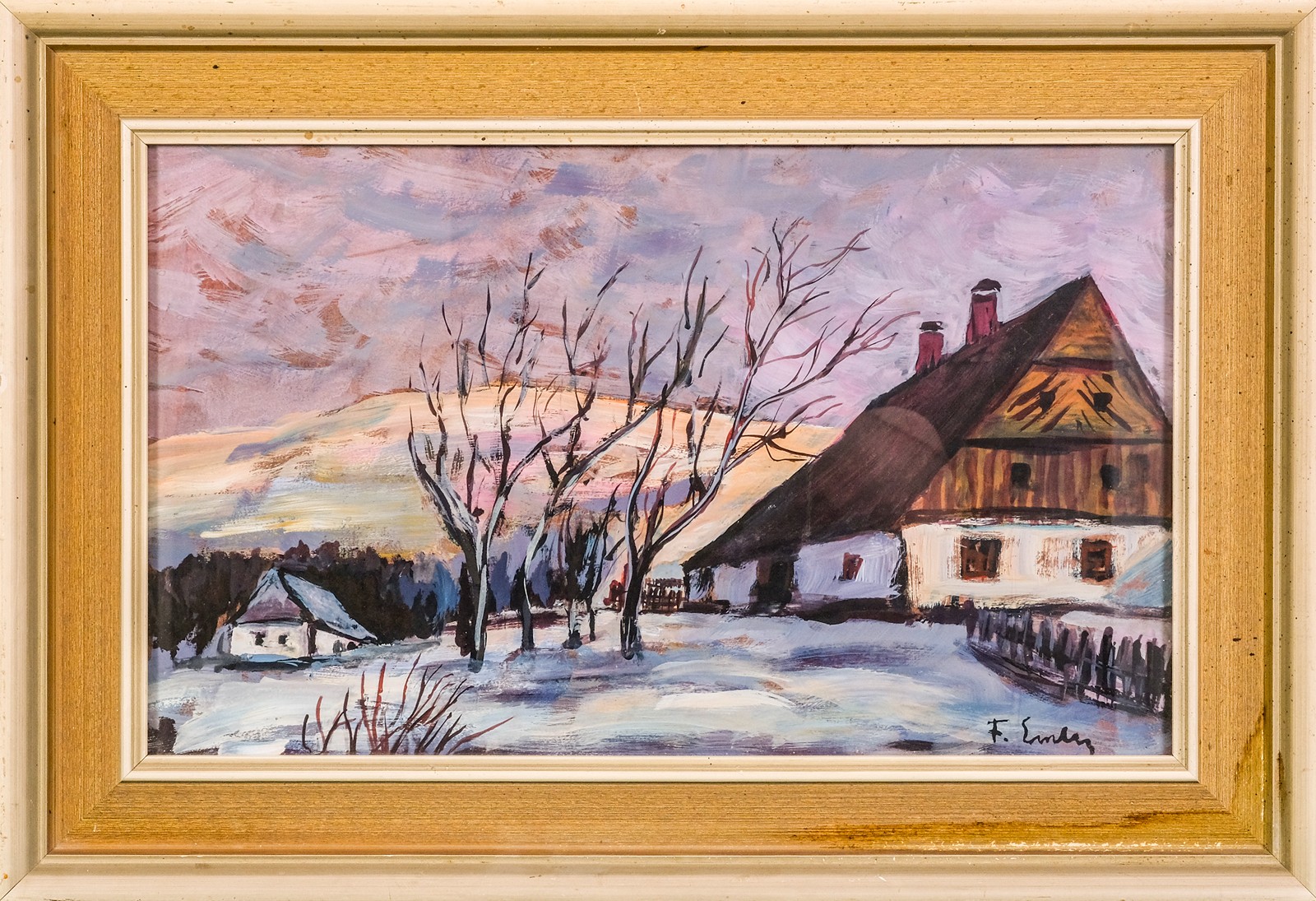 František Emler (1912-1992) - Stromy před chalupou