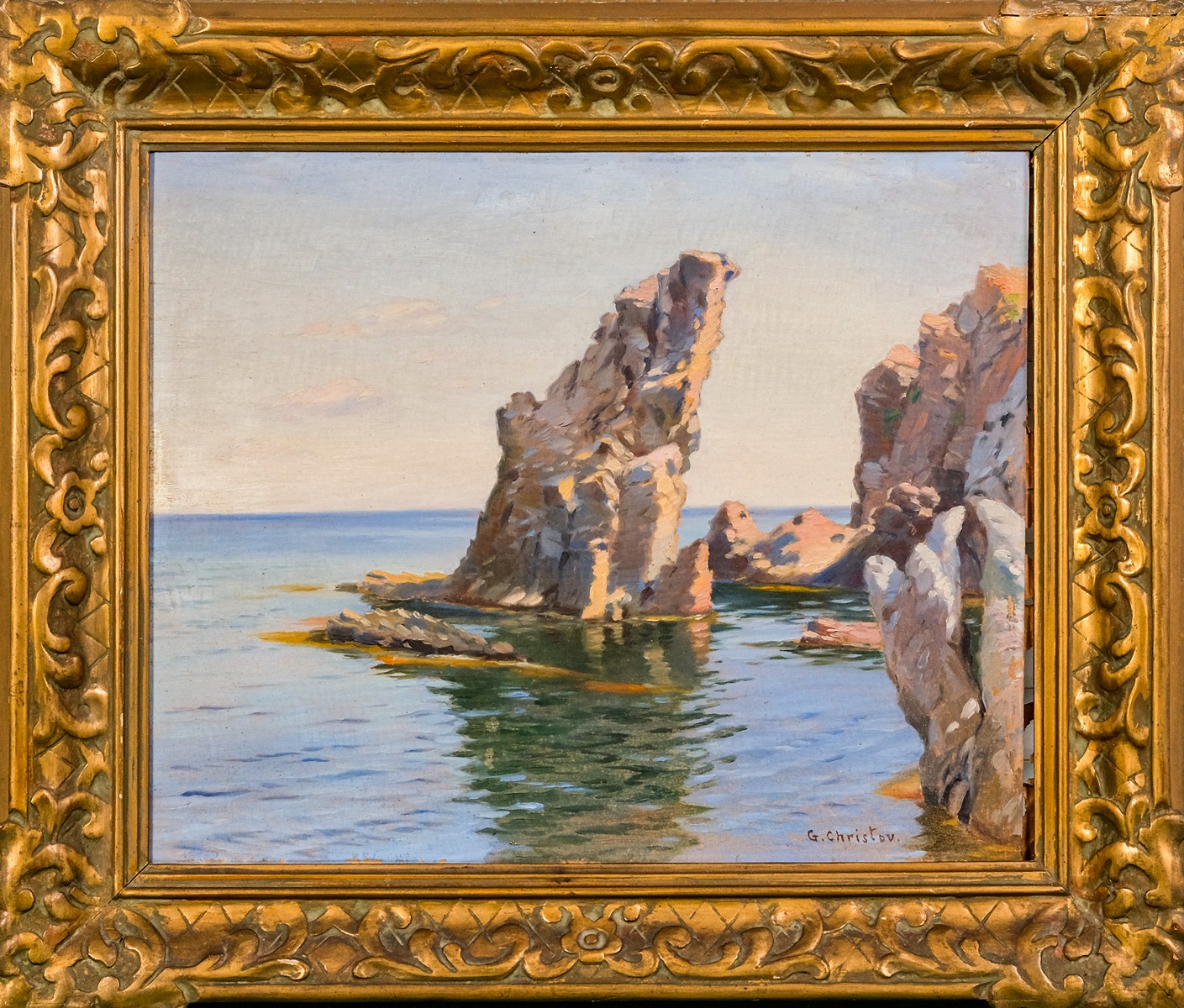 Georgi Christov (1897 – 1966) - Osamocená skála (z cyklu Skály u Černého moře)