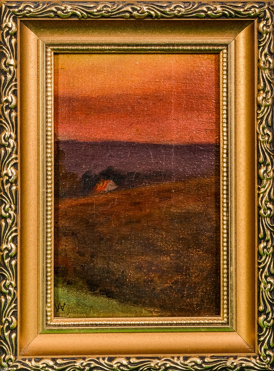 Antonín Waldhauser (1835–1913) - Krajina s chaloupkou