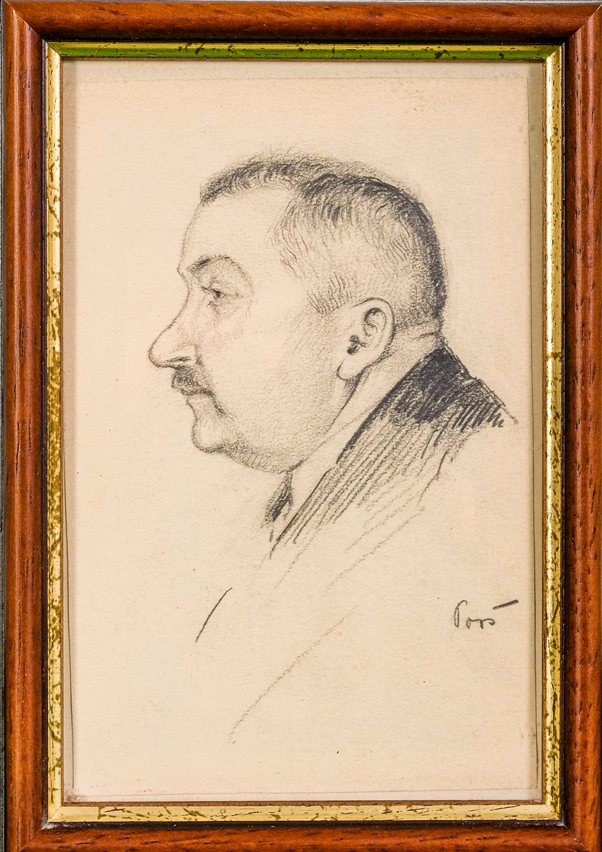 Gustav Porš (1988-2055) - Portrét muže s knírkem