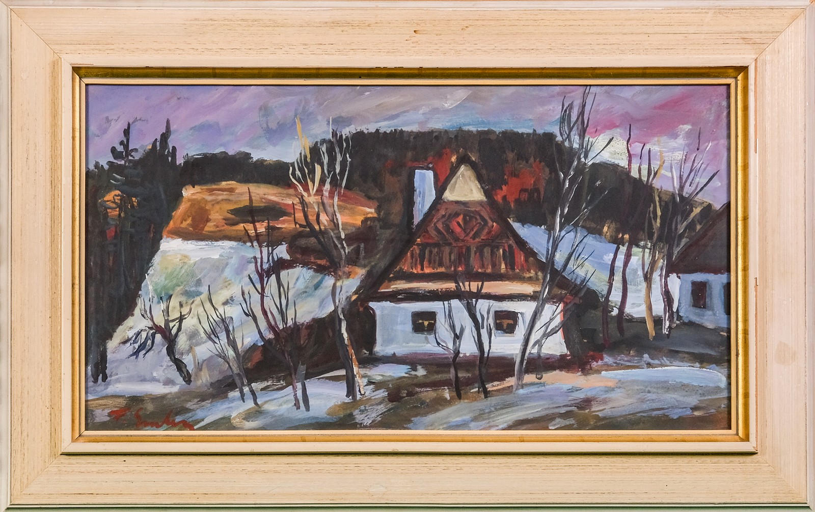 František Emler (1912-1992) - Chalupa v předjaří