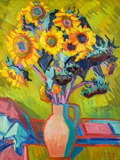 Josef Václav Barnet (1907 - 1990) - Slunečnice - velký rozměr