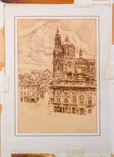 Ferdinand Engelmüller (1867 - 1924) - Kostel sv. (Chrám sv. Mikuláše) na Malé Straně