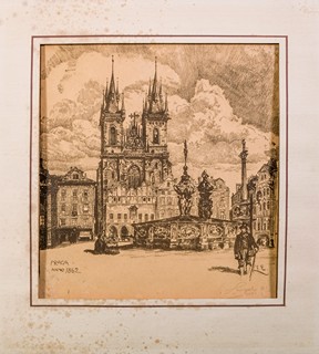 Ferdinand Engelmüller (1867-1924) - Týnský chrám – kostel Matky boží před Týnem v Praze