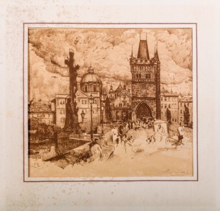 Ferdinand Engelmüller (1867-1924) - Mostecká věž a Karlův most