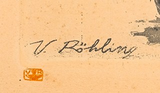 Vladislav Röhling (1878 - 1949) - Pohled na Pražský hrad