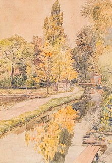 František Toman (1886 – 1942) - Podzimní scéna v parku