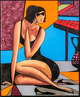 Robert Cook (1952) - Lady with black glasses