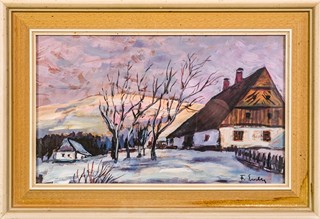 František Emler (1912-1992) - Stromy před chalupou