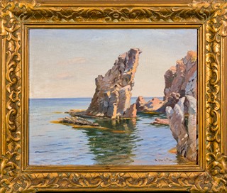 Georgi Christov (1897 – 1966) - Osamocená skála (z cyklu Skály u Černého moře)