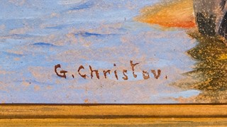 Georgi Christov (1897 – 1966) - Osamocená skála (z cyklu Skály u Černého moře)