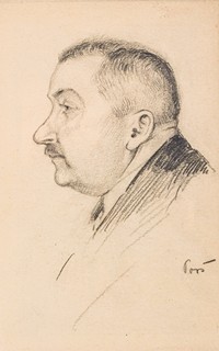 Gustav Porš (1988-2055) - Portrét muže s knírkem