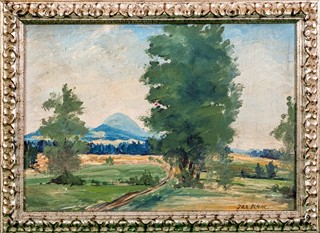Jaromír Kunc (1900 - 1971) - Pohled z krajiny na Říp