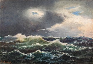 Jan Lhoták (1865 – 1914) - Moře při svitu měsíce