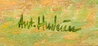 Antonín Hudeček (1872 – 1941) - Podzimní les s břízkami