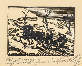 Karel Tondl (1893 - 1980) - Povoz s koňmi