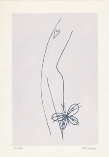 František Peterka (1920 – 2007) - Akt s motýlkem